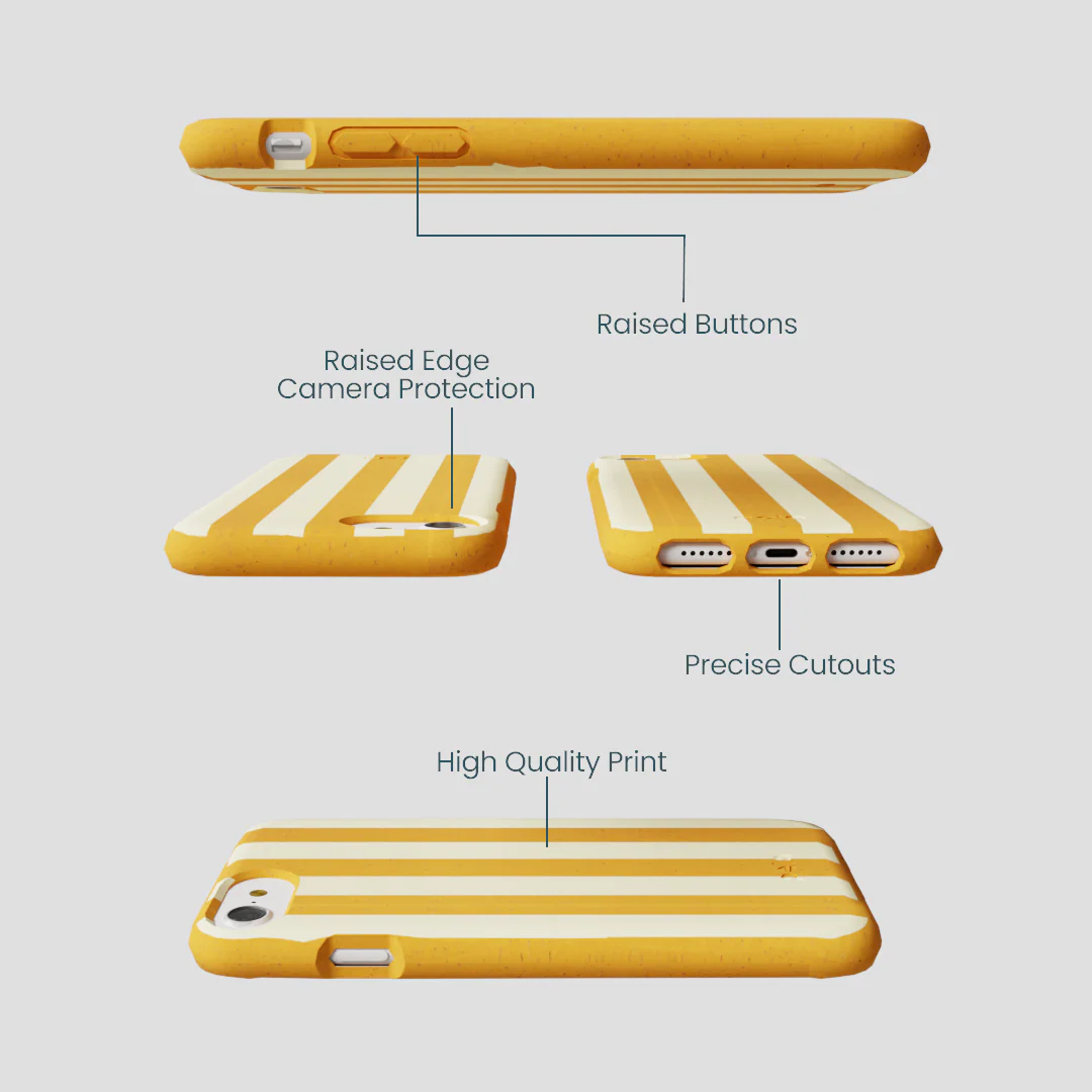 Honey Big Butter Stripes iPhone 6/6s/7/8/SE Case - Image 2