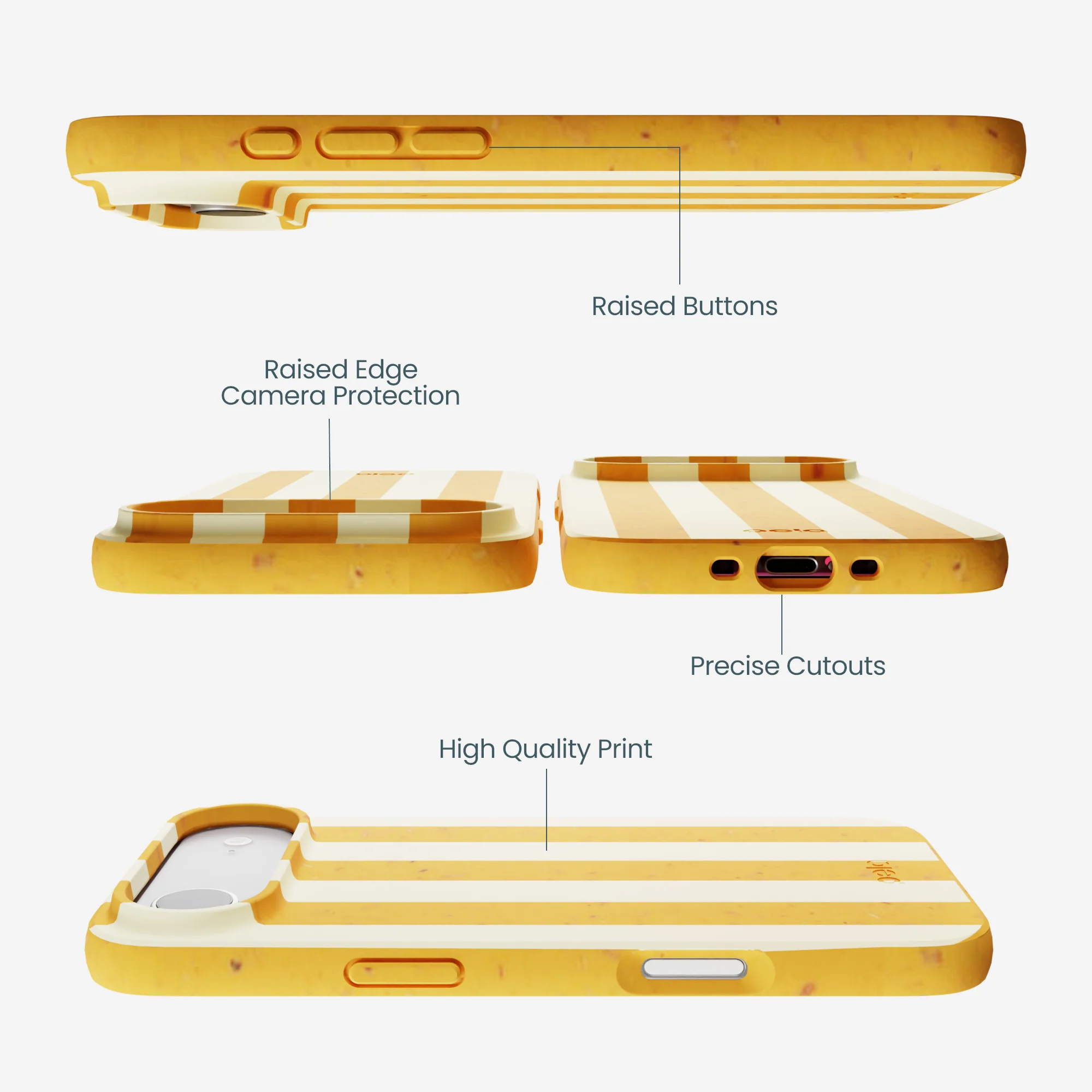 Honey Big Butter Stripes iPhone Air Case - Image 2