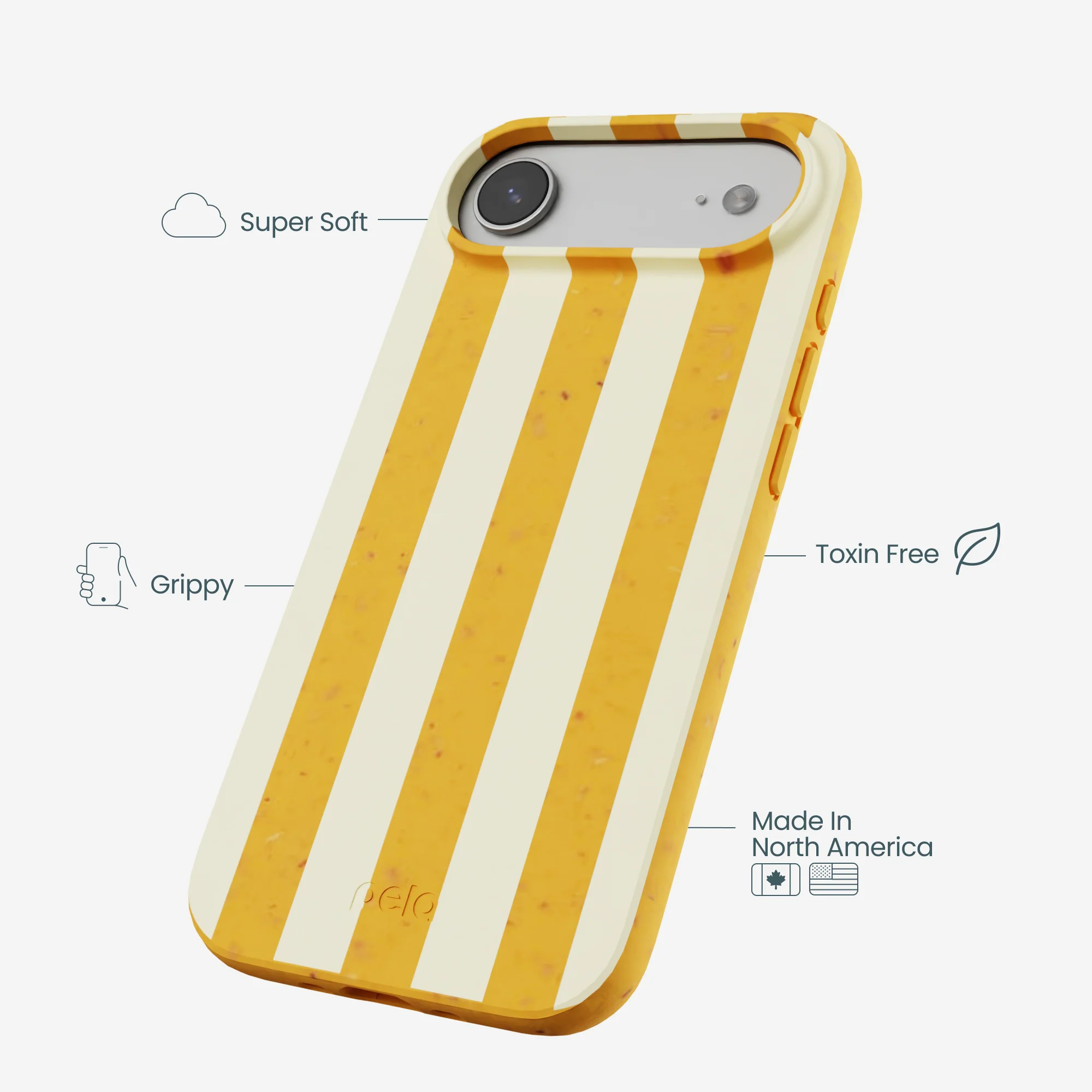 Honey Big Butter Stripes iPhone Air Case - Image 3