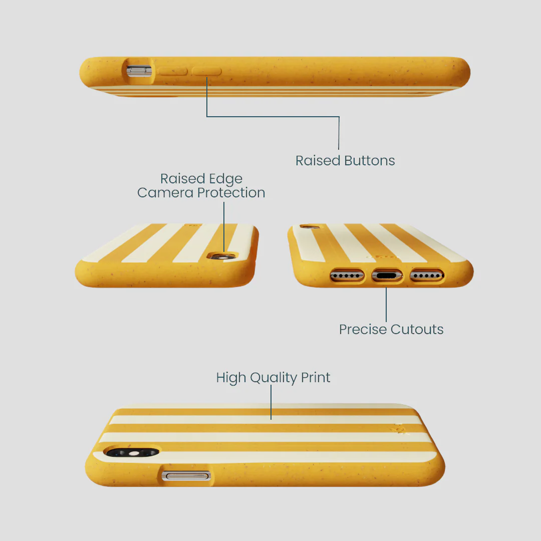 Honey Big Butter Stripes iPhone XR Case - Image 2