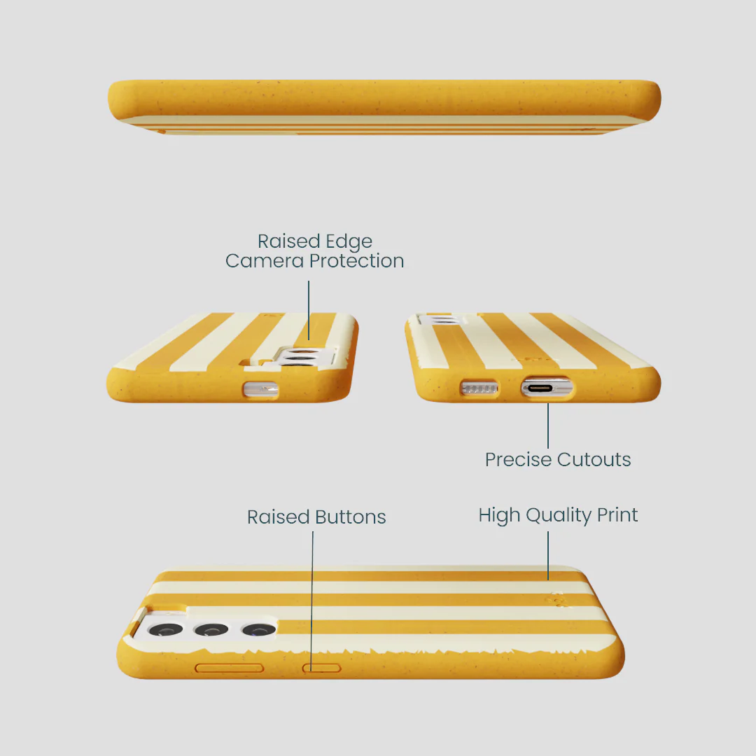 Honey Big Butter Stripes Samsung Galaxy S21 Case - Image 2