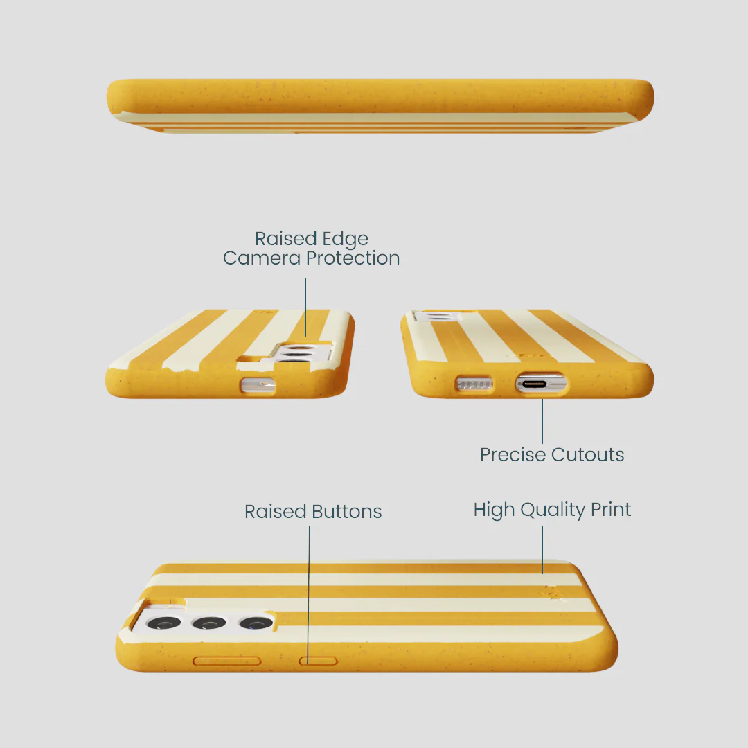 Honey Big Butter Stripes Samsung Galaxy S22 Case - Image 2