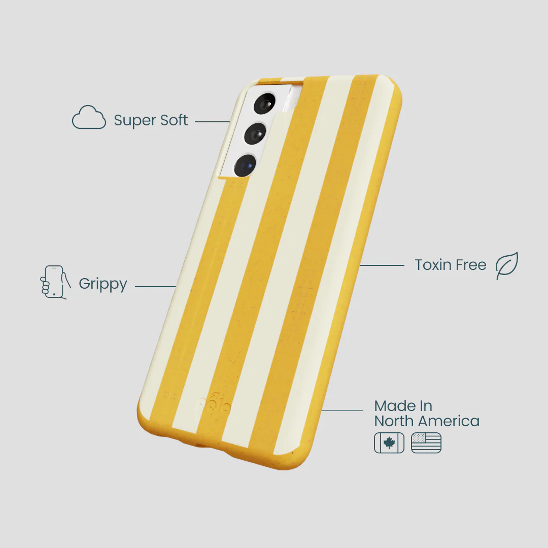Honey Big Butter Stripes Samsung Galaxy S22 Case - Image 3