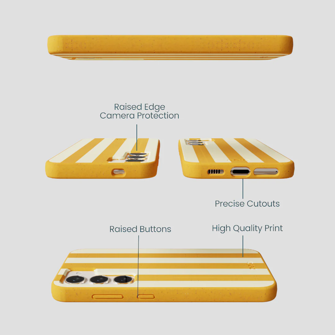 Honey Big Butter Stripes Samsung Galaxy S23 Case - Image 2