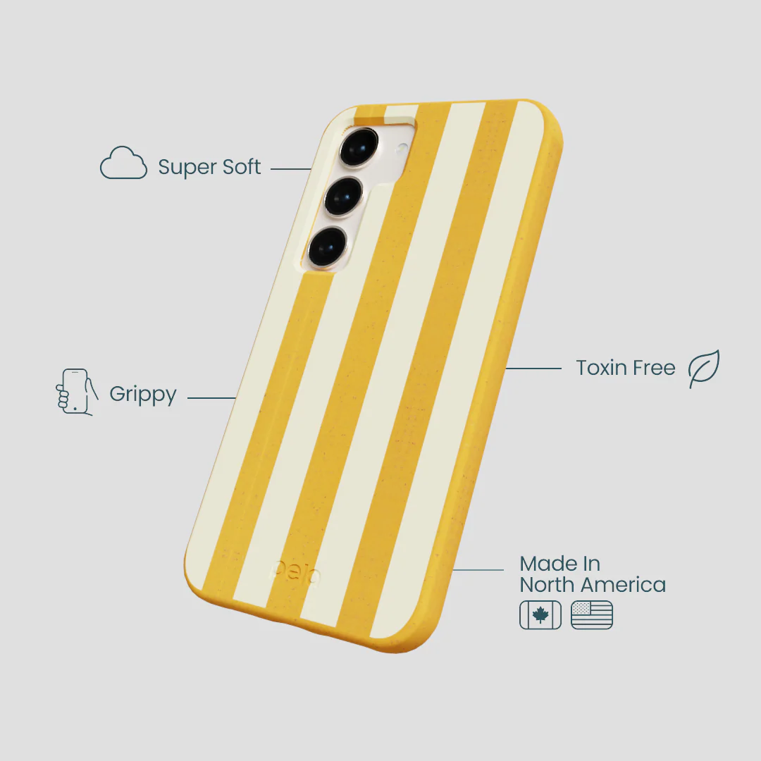 Honey Big Butter Stripes Samsung Galaxy S23 Case - Image 3