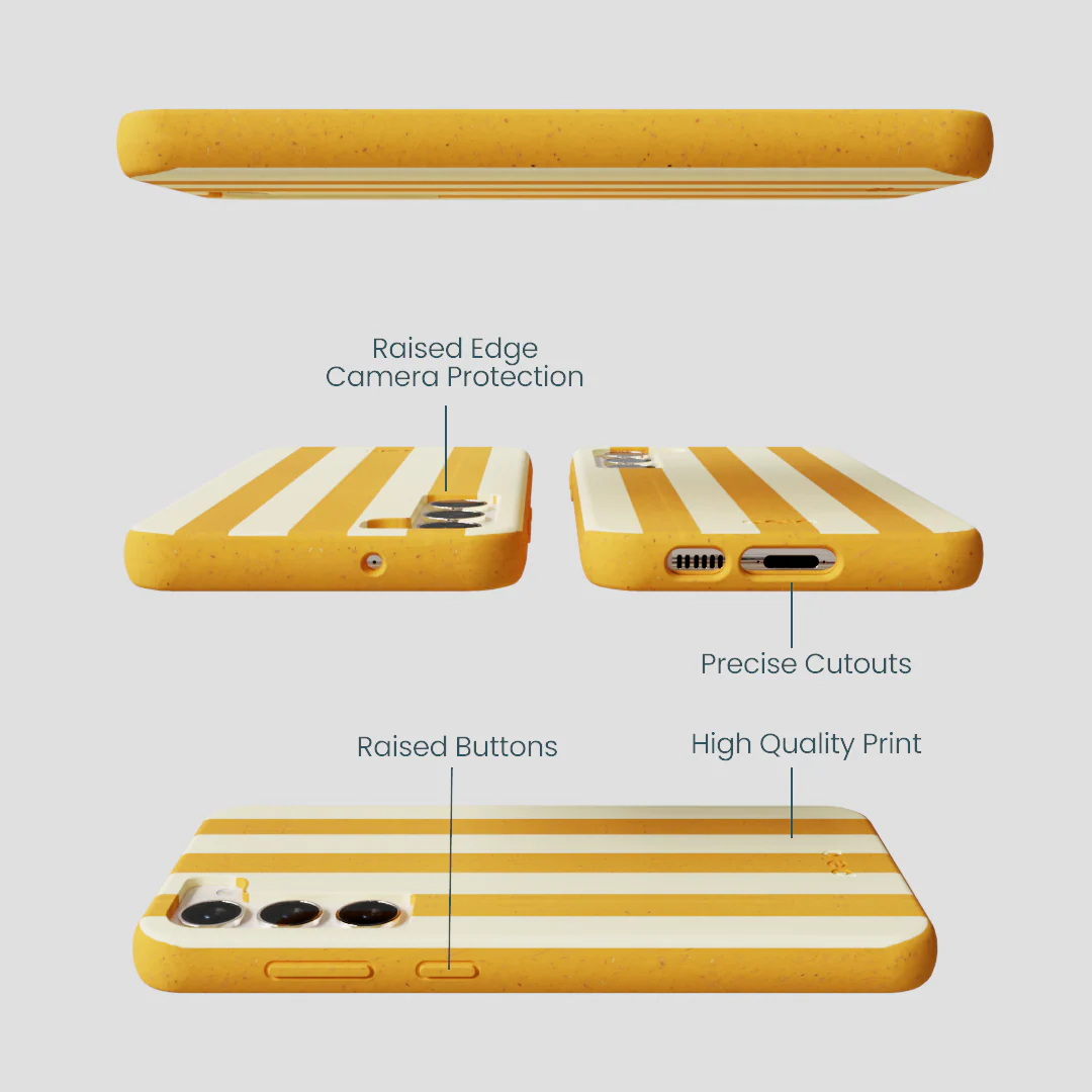 Honey Big Butter Stripes Samsung Galaxy S23+(Plus) Case - Image 2