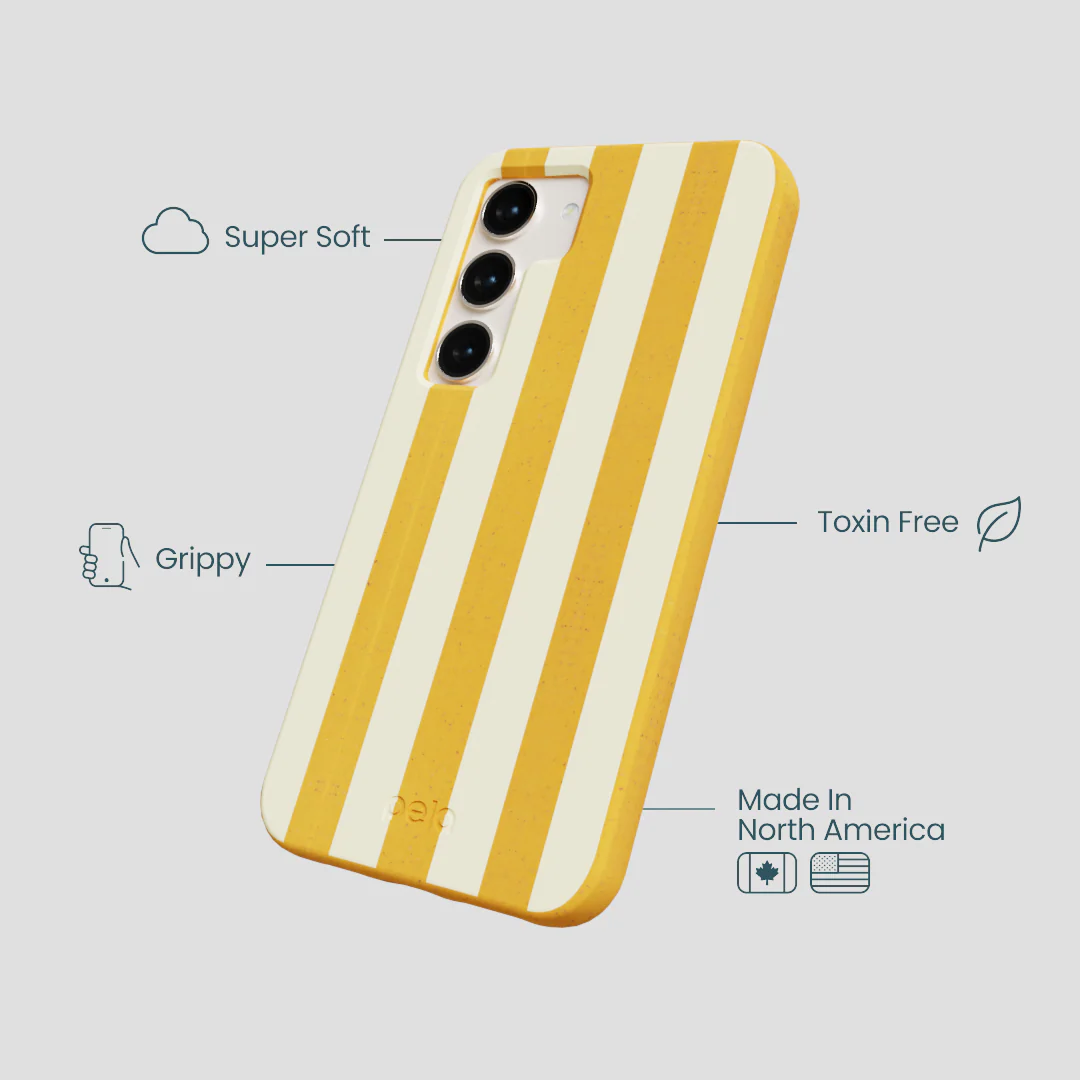 Honey Big Butter Stripes Samsung Galaxy S24 Case - Image 3