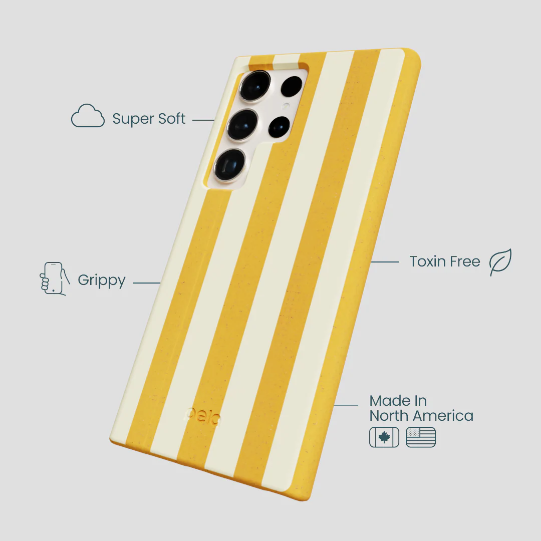 Honey Big Butter Stripes Samsung Galaxy S24 Ultra Case - Image 3