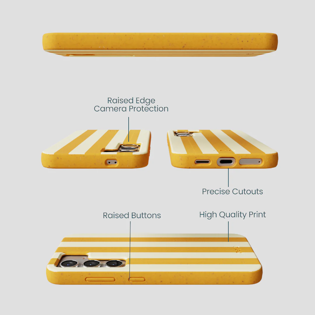 Honey Big Butter Stripes Samsung Galaxy S25 Case - Image 2