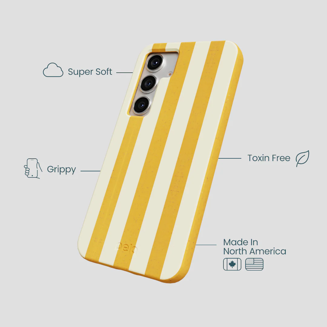 Honey Big Butter Stripes Samsung Galaxy S25 Case - Image 3
