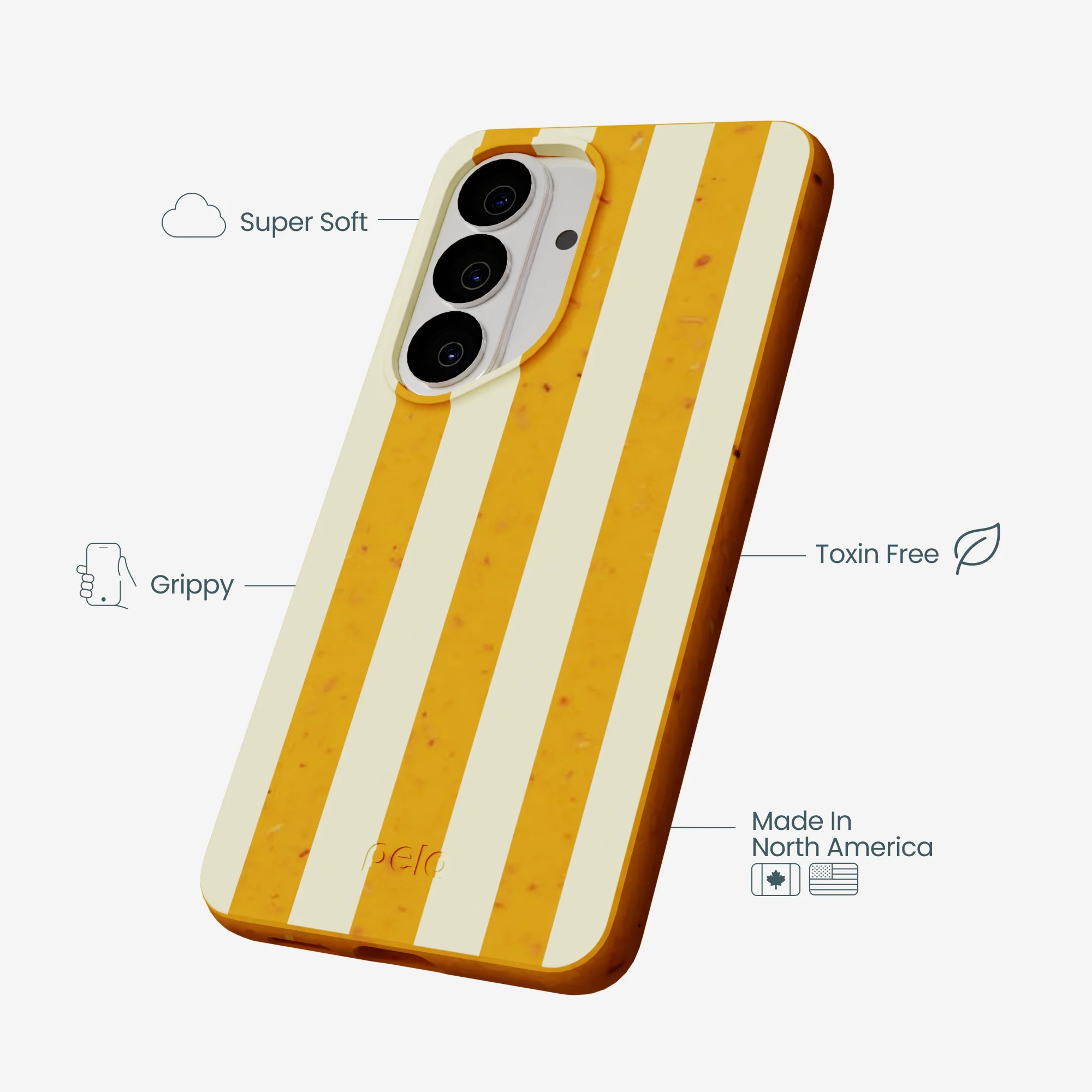 Honey Big Butter Stripes Samsung Galaxy S26 Case - Image 3