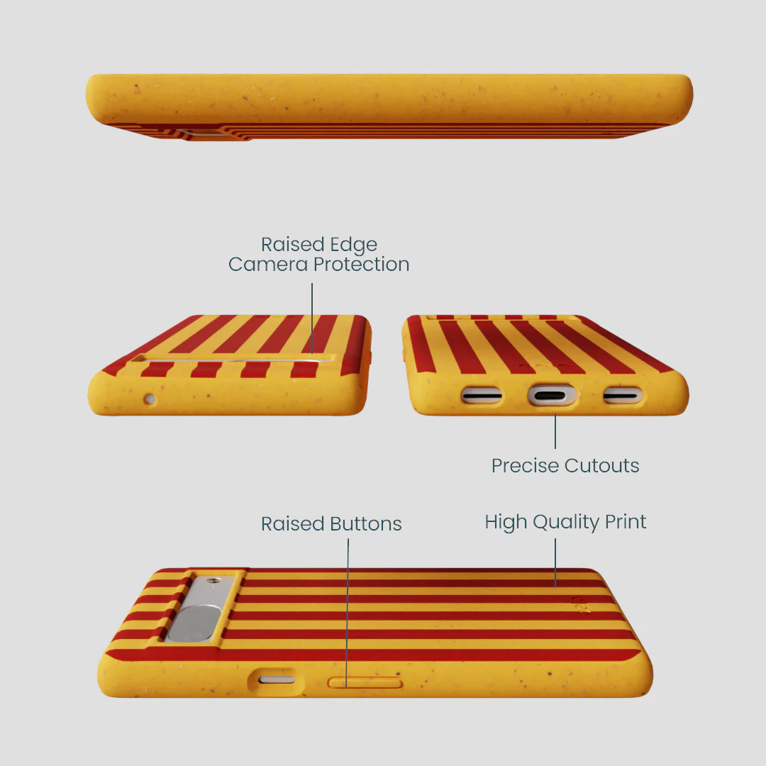 Honey Circus Stripes Google Pixel 7 Case - Image 2