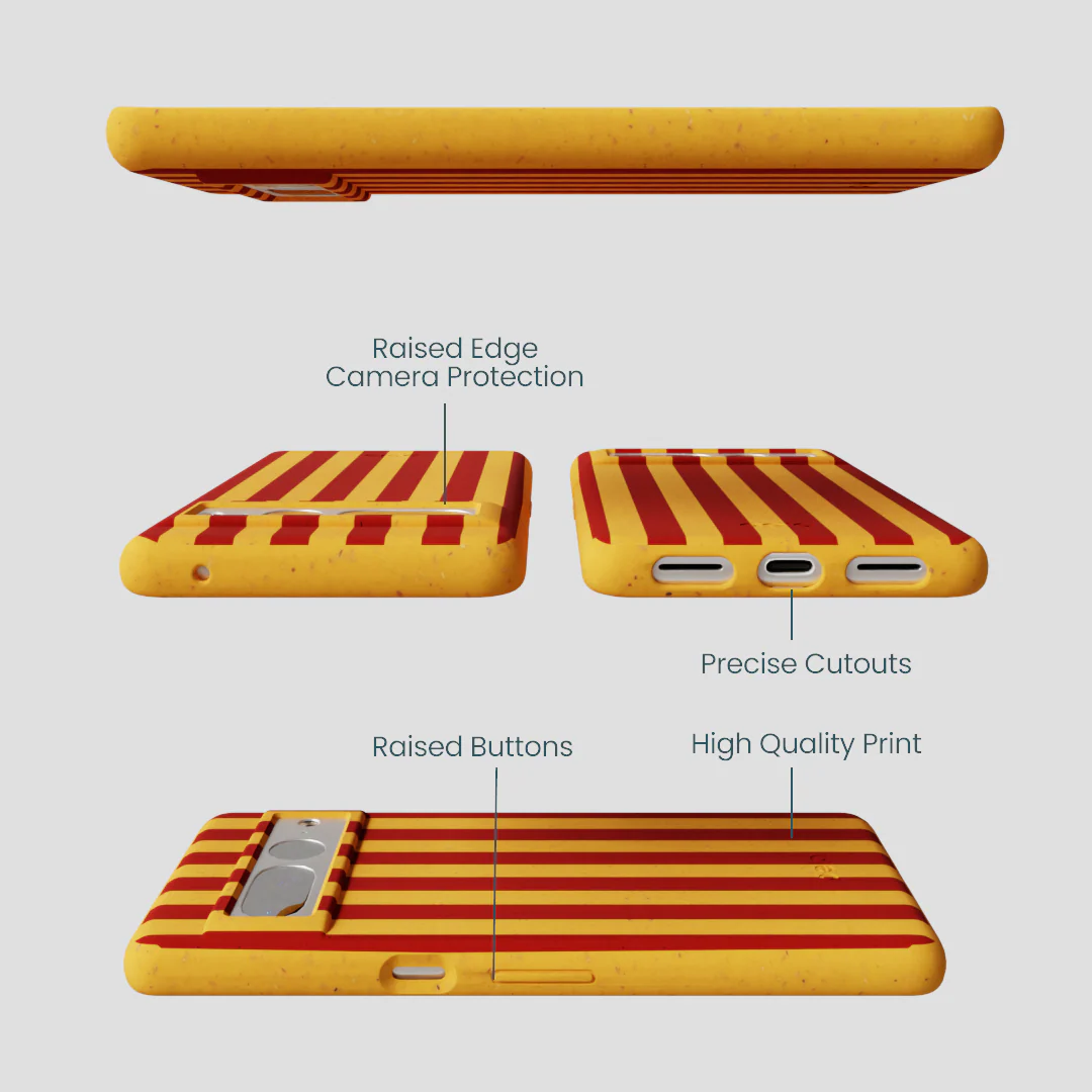 Honey Circus Stripes Google Pixel 7 Pro Case - Image 2
