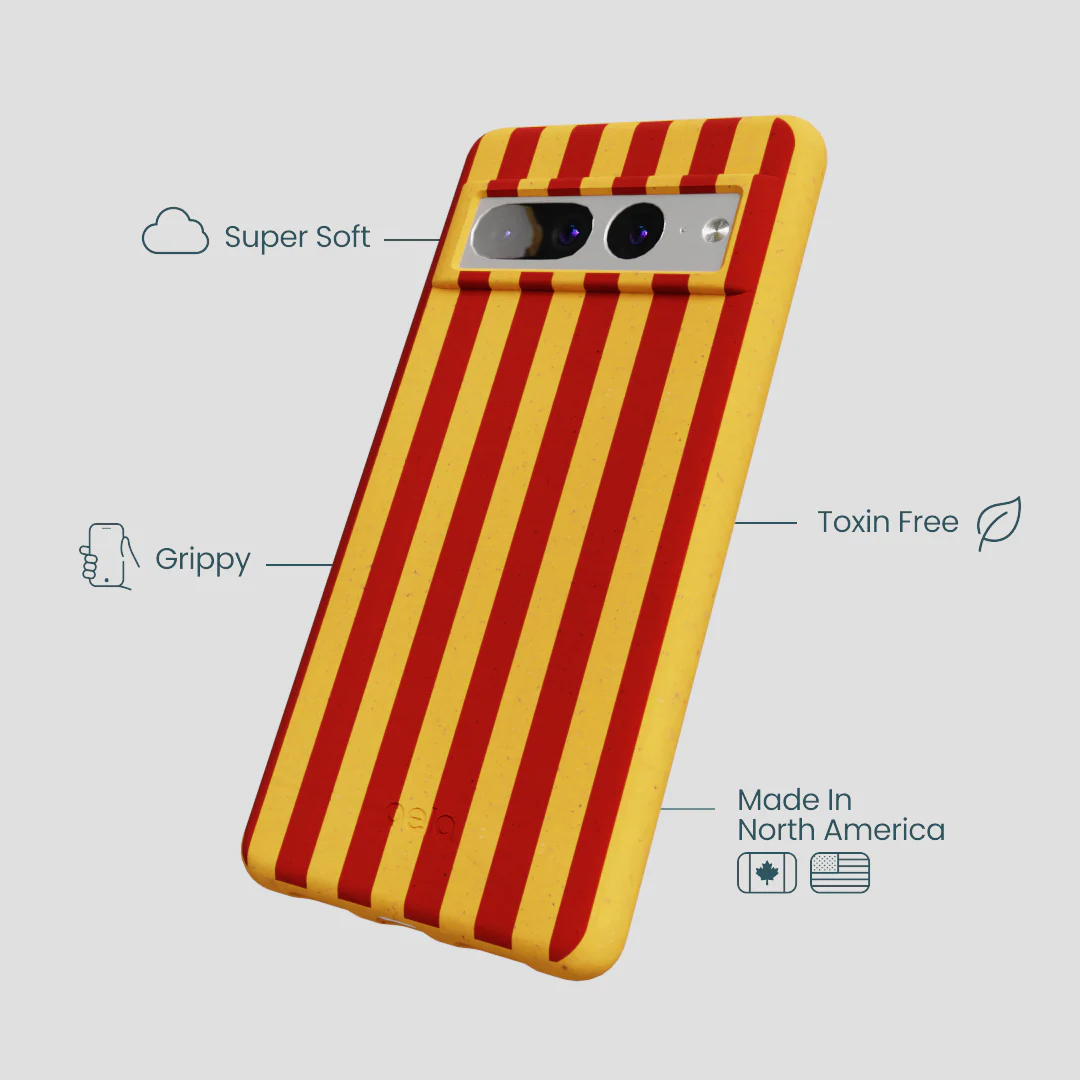 Honey Circus Stripes Google Pixel 7 Pro Case - Image 3