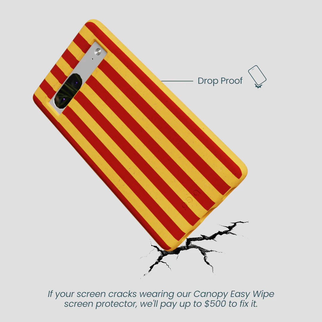 Honey Circus Stripes Google Pixel 7a Case - Image 4