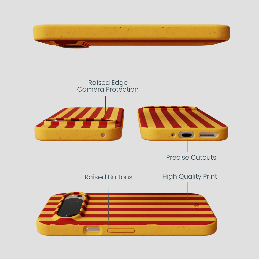 Honey Circus Stripes Google Pixel 9/9 Pro Case - Image 2