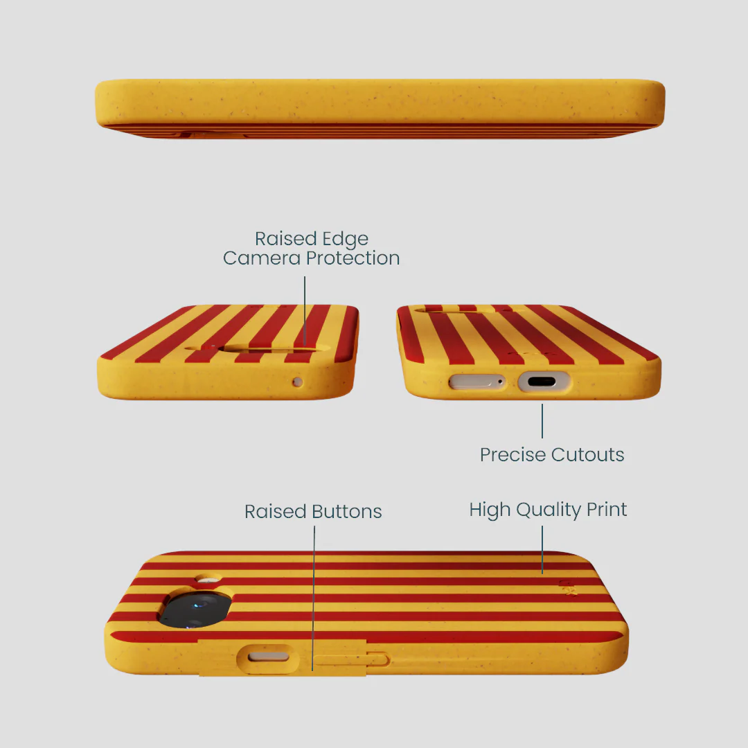 Honey Circus Stripes Google Pixel 9a Case - Image 2