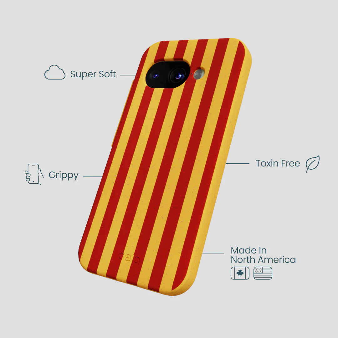 Honey Circus Stripes Google Pixel 9a Case - Image 3