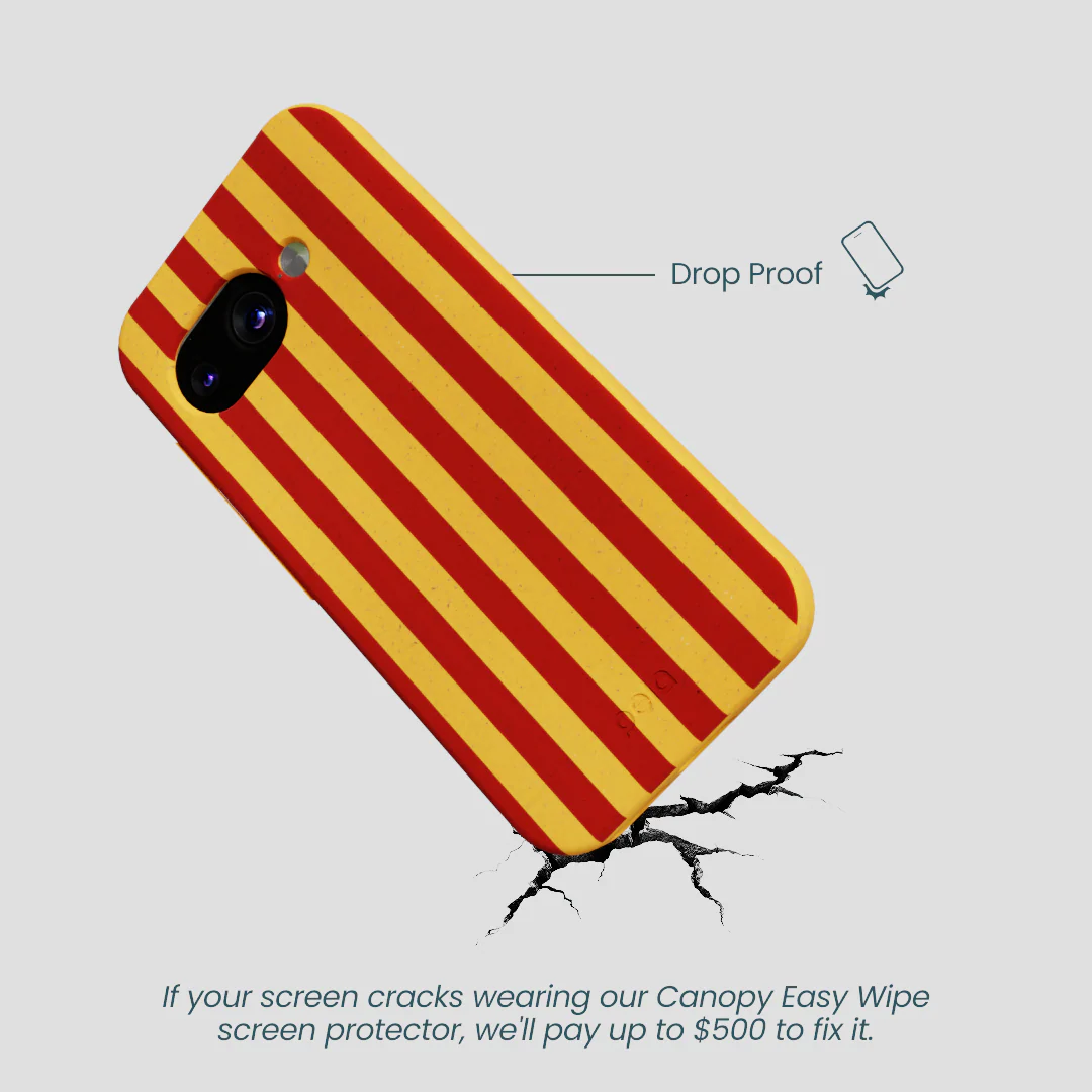 Honey Circus Stripes Google Pixel 9a Case - Image 4