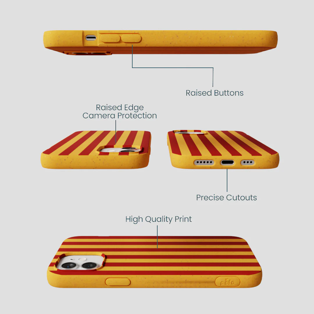 Honey Circus Stripes iPhone 12/ iPhone 12 Pro Case - Image 2