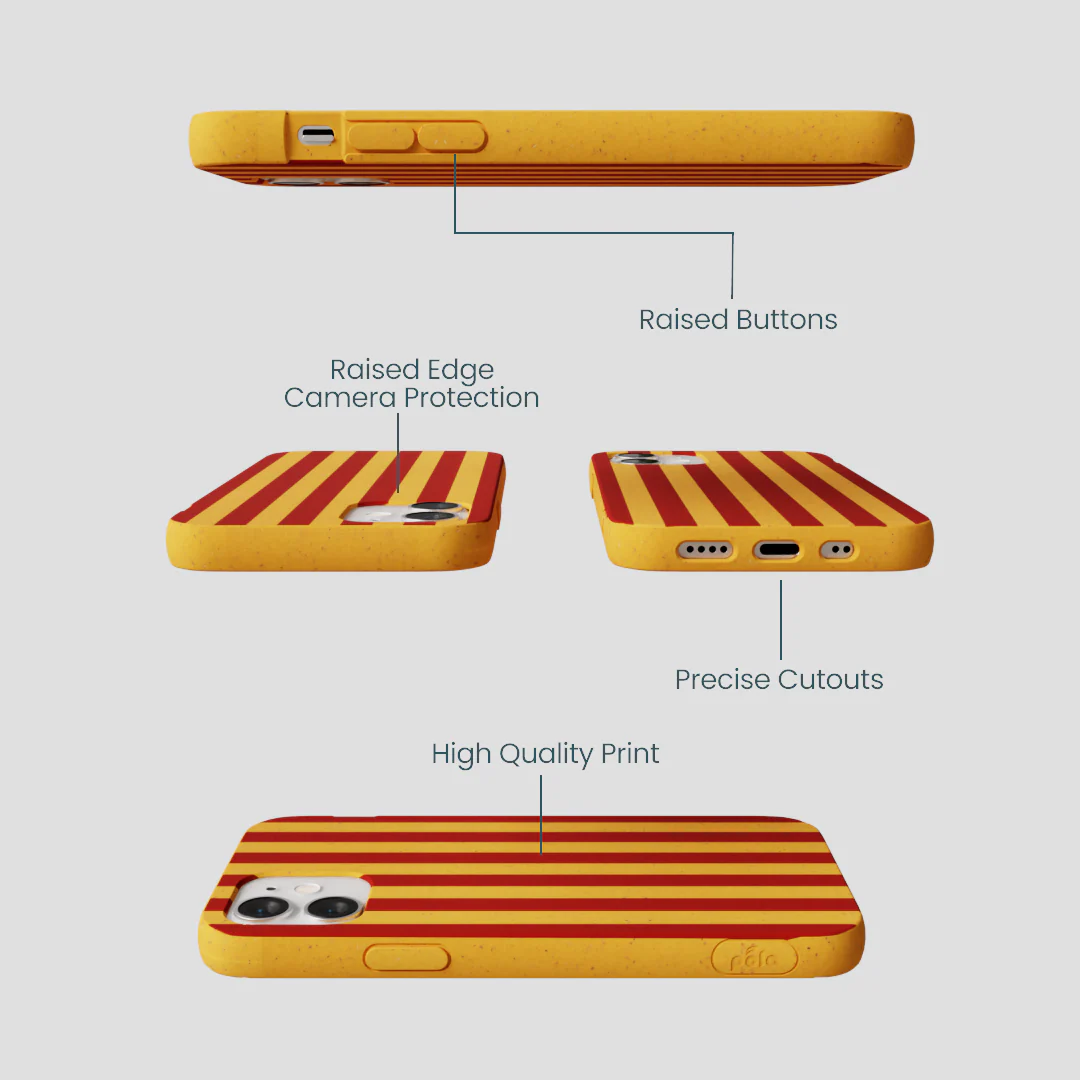 Honey Circus Stripes iPhone 12 Mini Case - Image 2