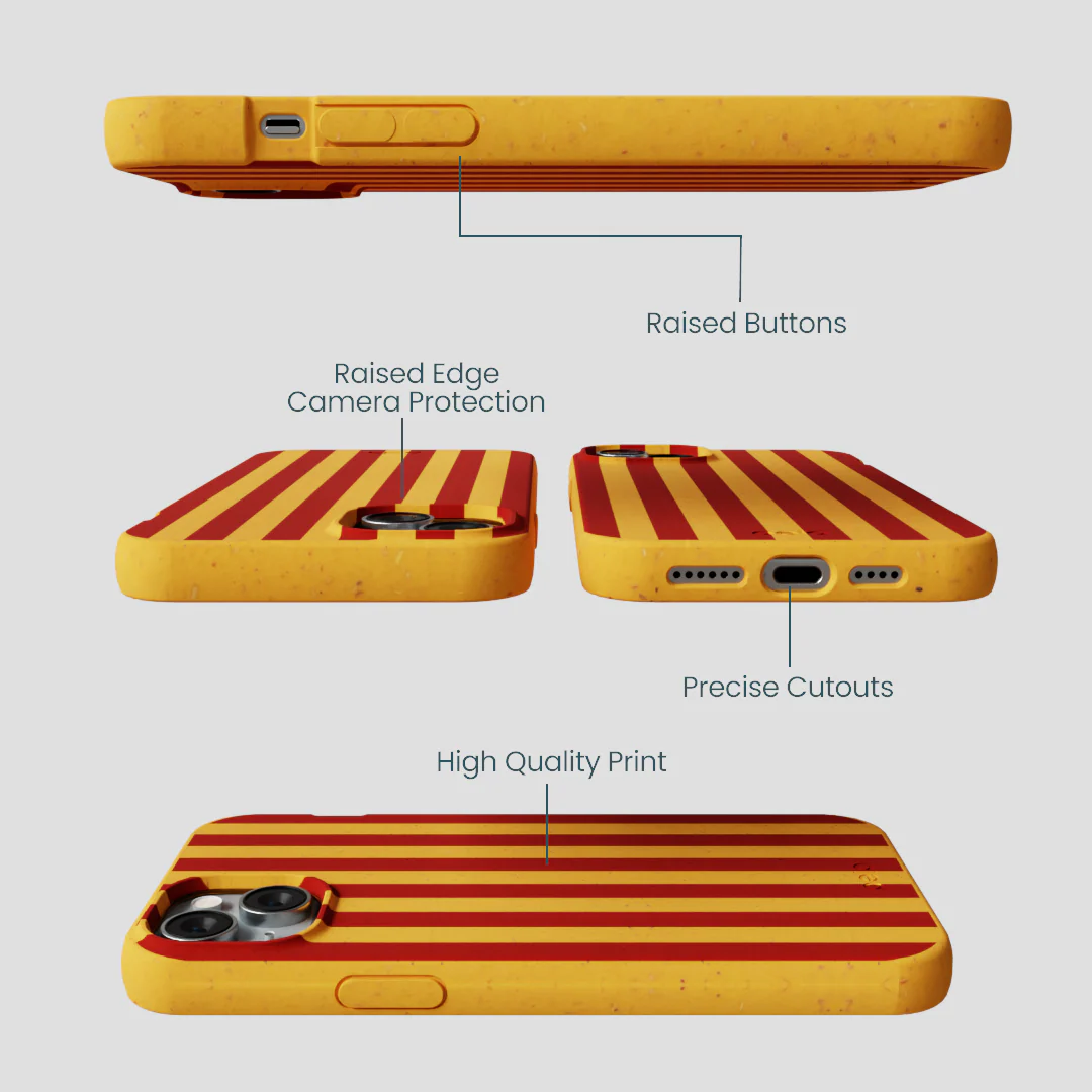 Honey Circus Stripes iPhone 14 Plus Case - Image 2