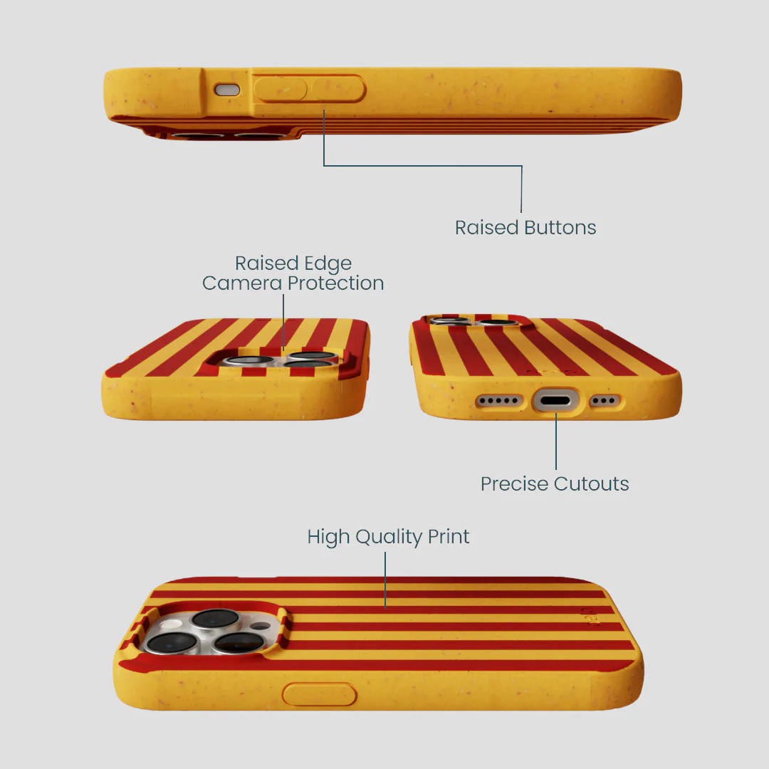 Honey Circus Stripes iPhone 14 Pro Case - Image 2