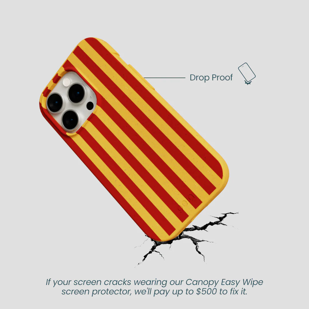 Honey Circus Stripes iPhone 14 Pro Case - Image 4