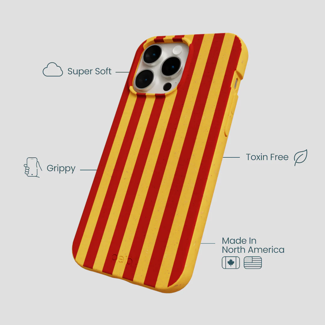 Honey Circus Stripes iPhone 14 Pro Max Case - Image 3