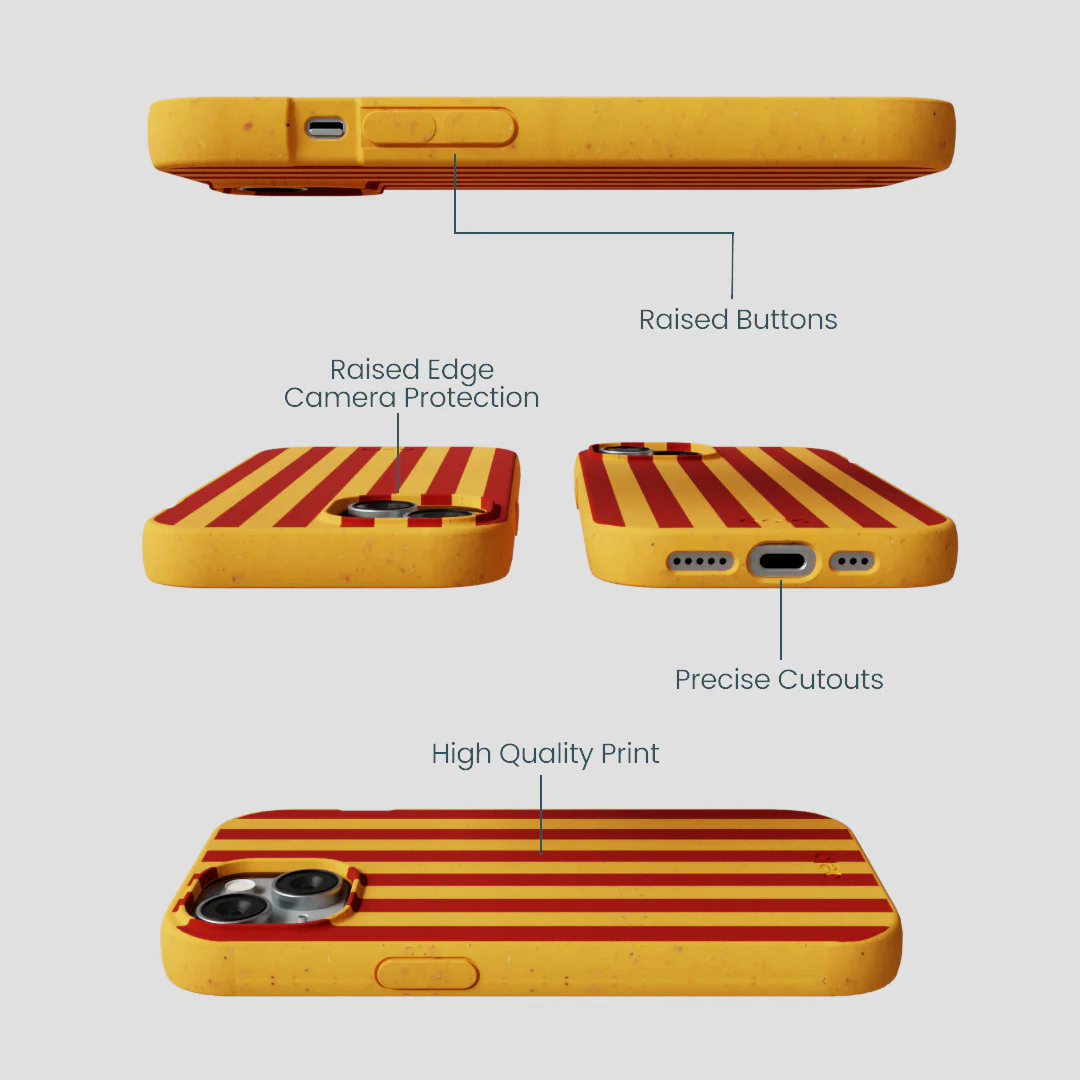 Honey Circus Stripes iPhone 15 Case - Image 2