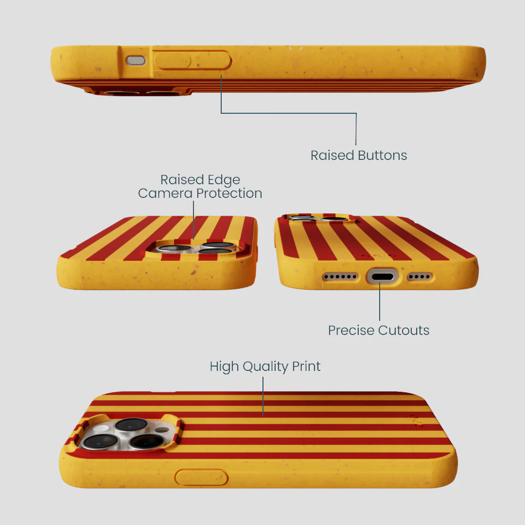Honey Circus Stripes iPhone 15 Pro Max Case - Image 2