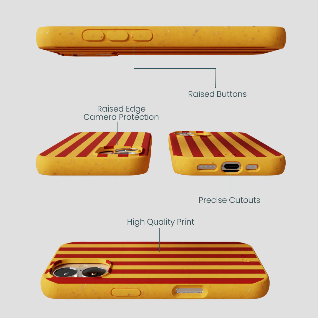 Honey Circus Stripes iPhone 16 Case - Image 2