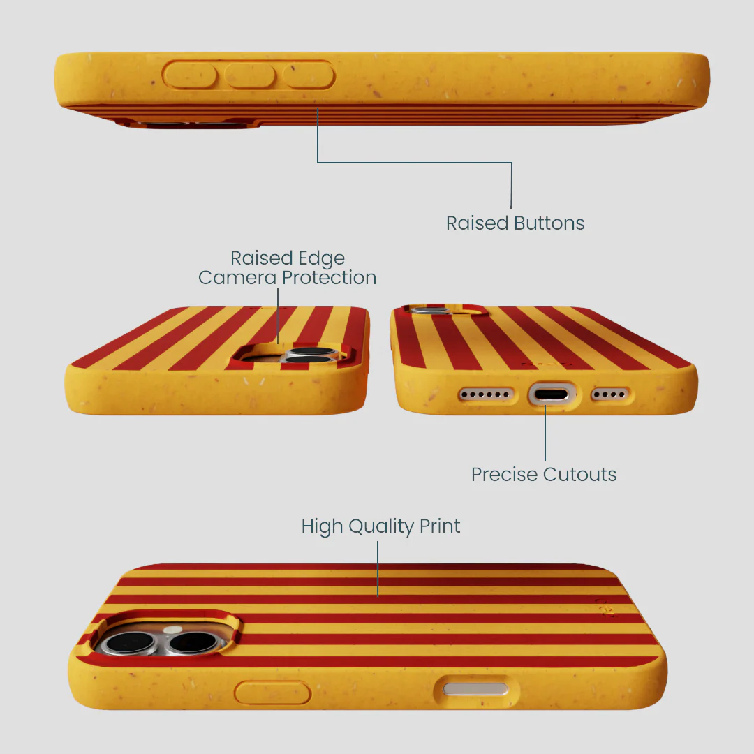 Honey Circus Stripes iPhone 16 Plus Case - Image 2