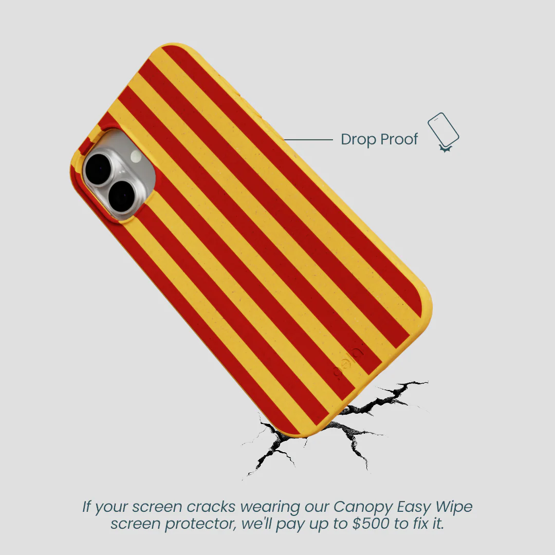 Honey Circus Stripes iPhone 16 Plus Case - Image 4