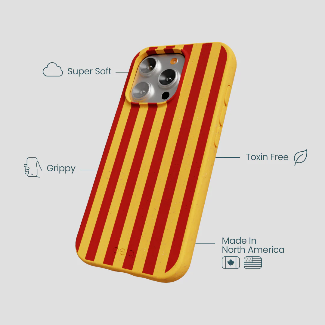 Honey Circus Stripes iPhone 16 Pro Case - Image 3
