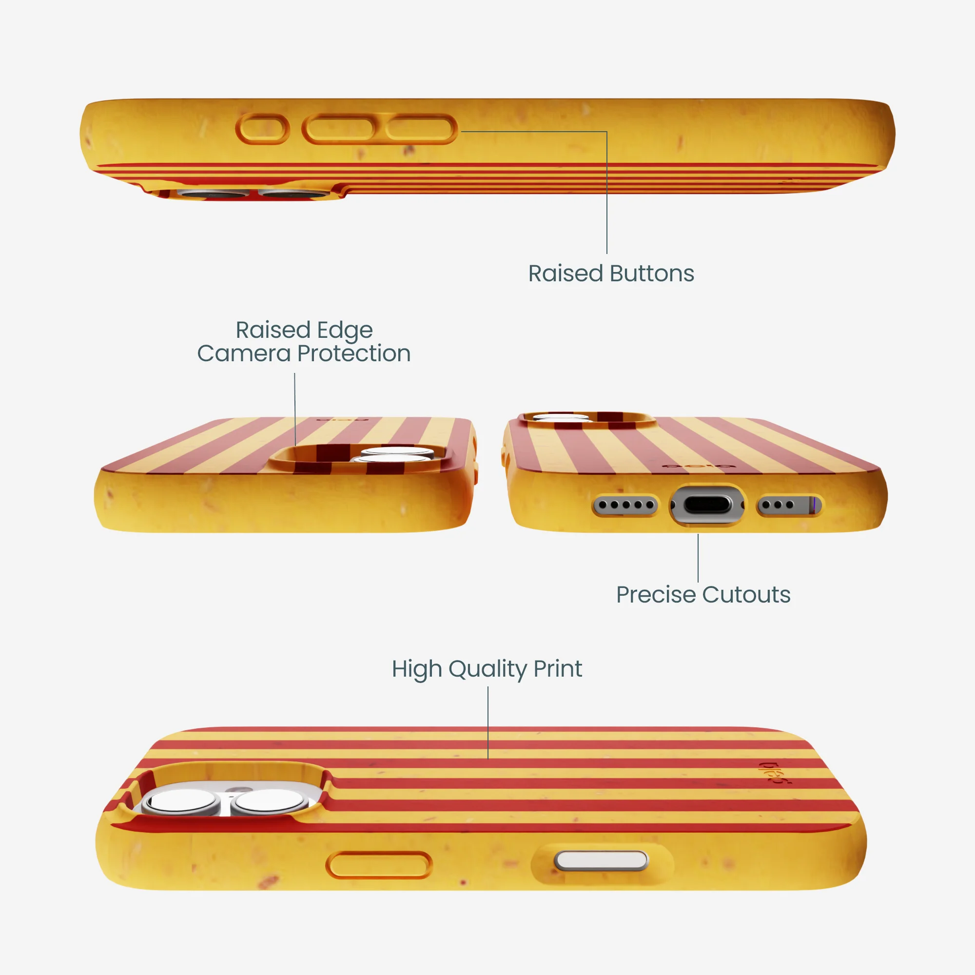 Honey Circus Stripes iPhone 17 Case - Image 2