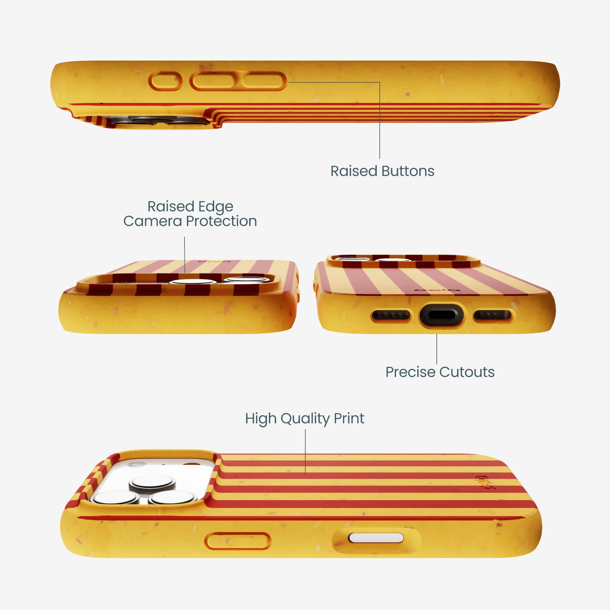 Honey Circus Stripes iPhone 17 Pro Case - Image 2