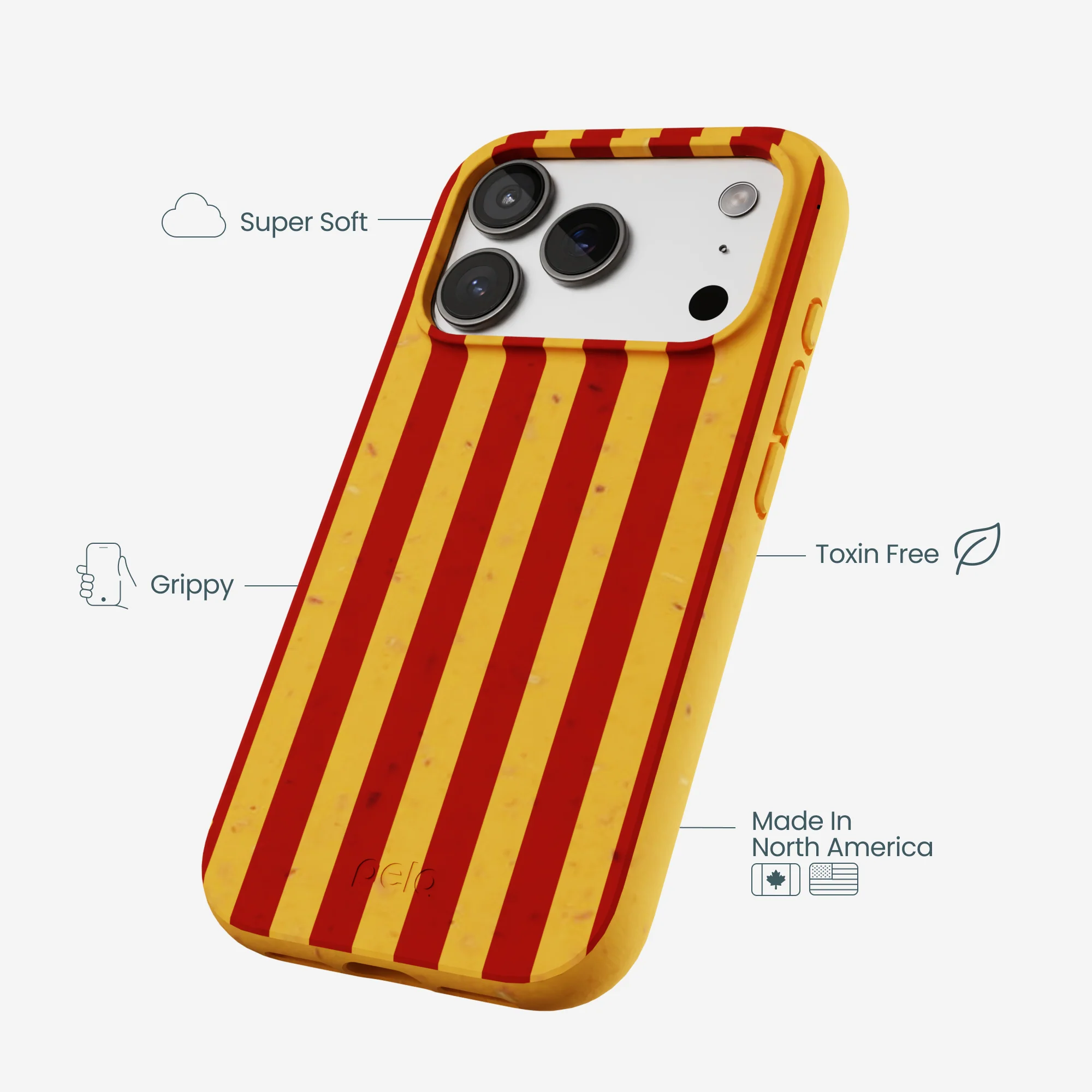 Honey Circus Stripes iPhone 17 Pro Case - Image 3