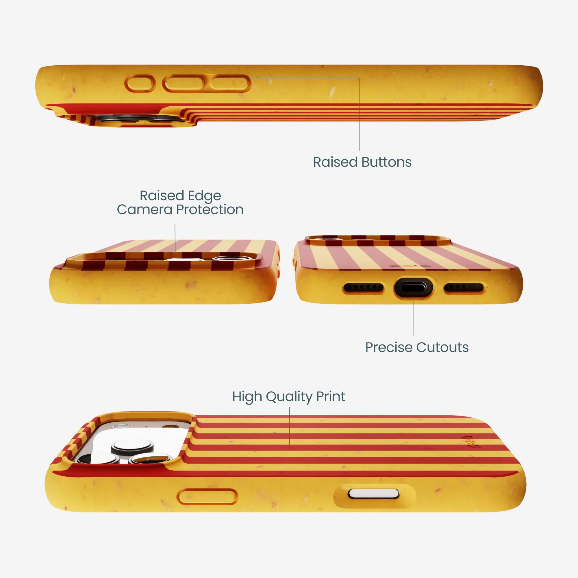 Honey Circus Stripes iPhone 17 Pro Max Case - Image 2