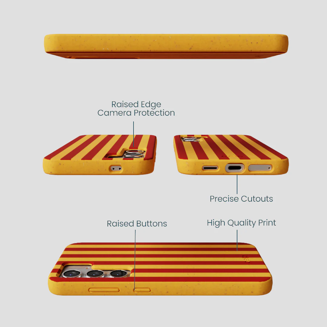 Honey Circus Stripes Samsung Galaxy S25 Case - Image 2