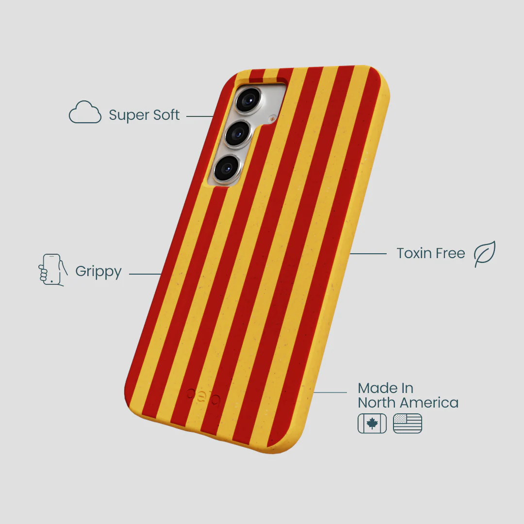 Honey Circus Stripes Samsung Galaxy S25 Case - Image 3