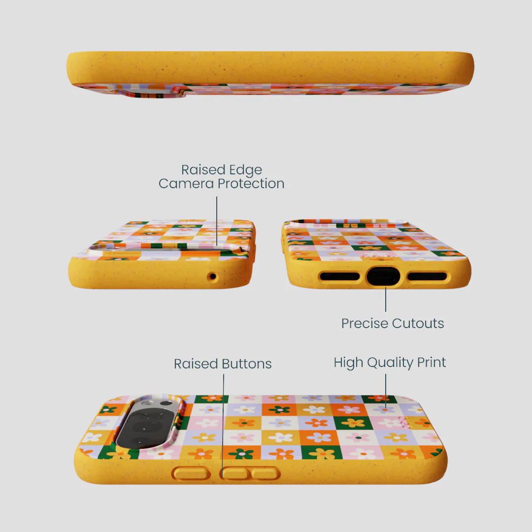 Honey Flower Tiles Google Pixel 10/10 Pro Case - Image 2