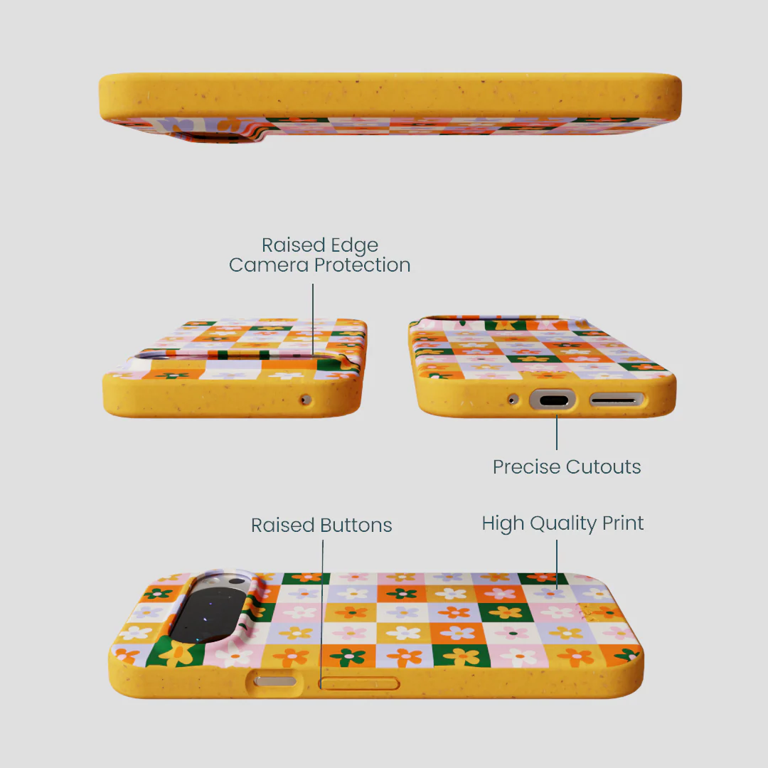 Honey Flower Tiles Google Pixel 9/9 Pro Case - Image 2