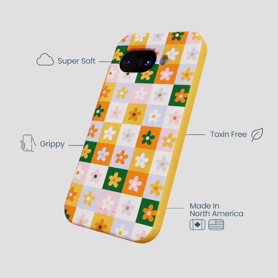 Honey Flower Tiles Google Pixel 9a Case - Image 3