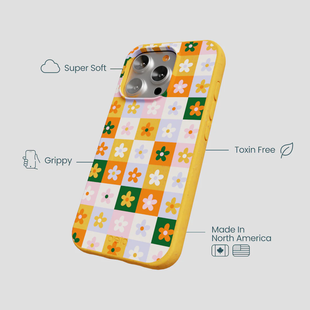 Honey Flower Tiles iPhone 16 Pro Case - Image 4