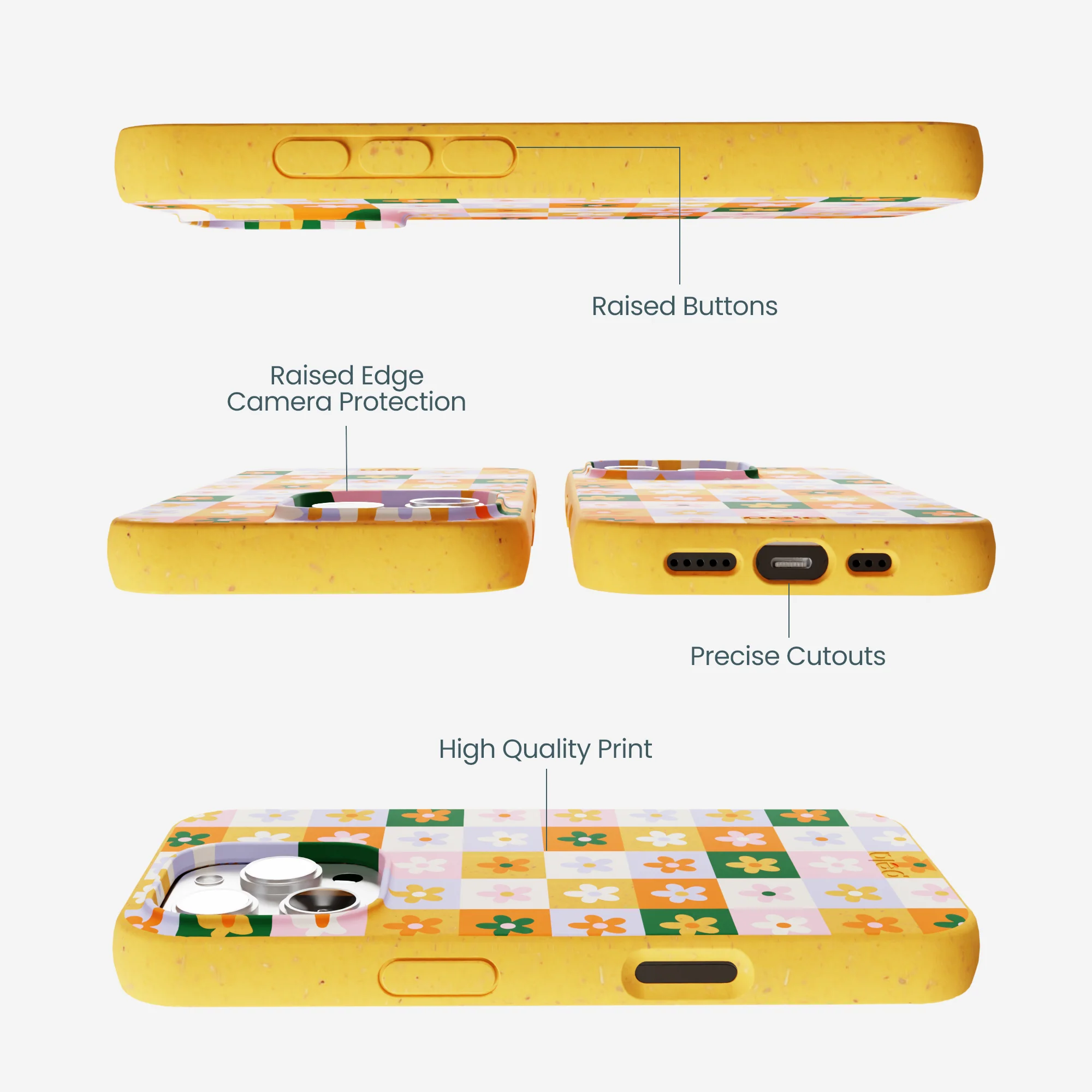 Honey Flower Tiles iPhone 16 Pro Max Case - Image 3