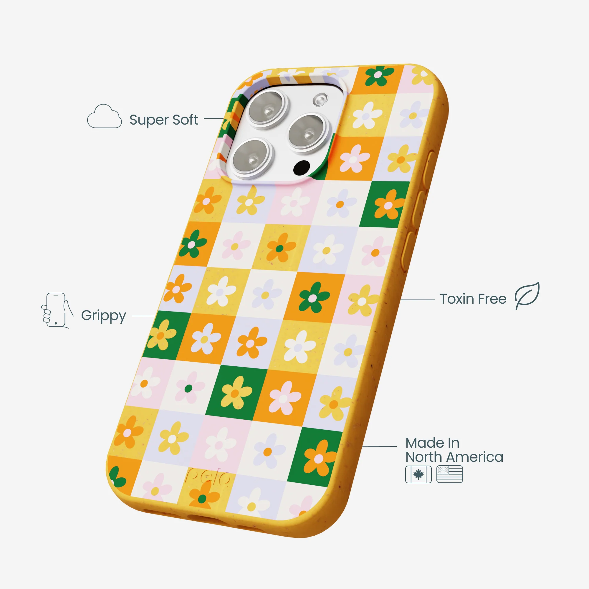 Honey Flower Tiles iPhone 16 Pro Max Case - Image 4