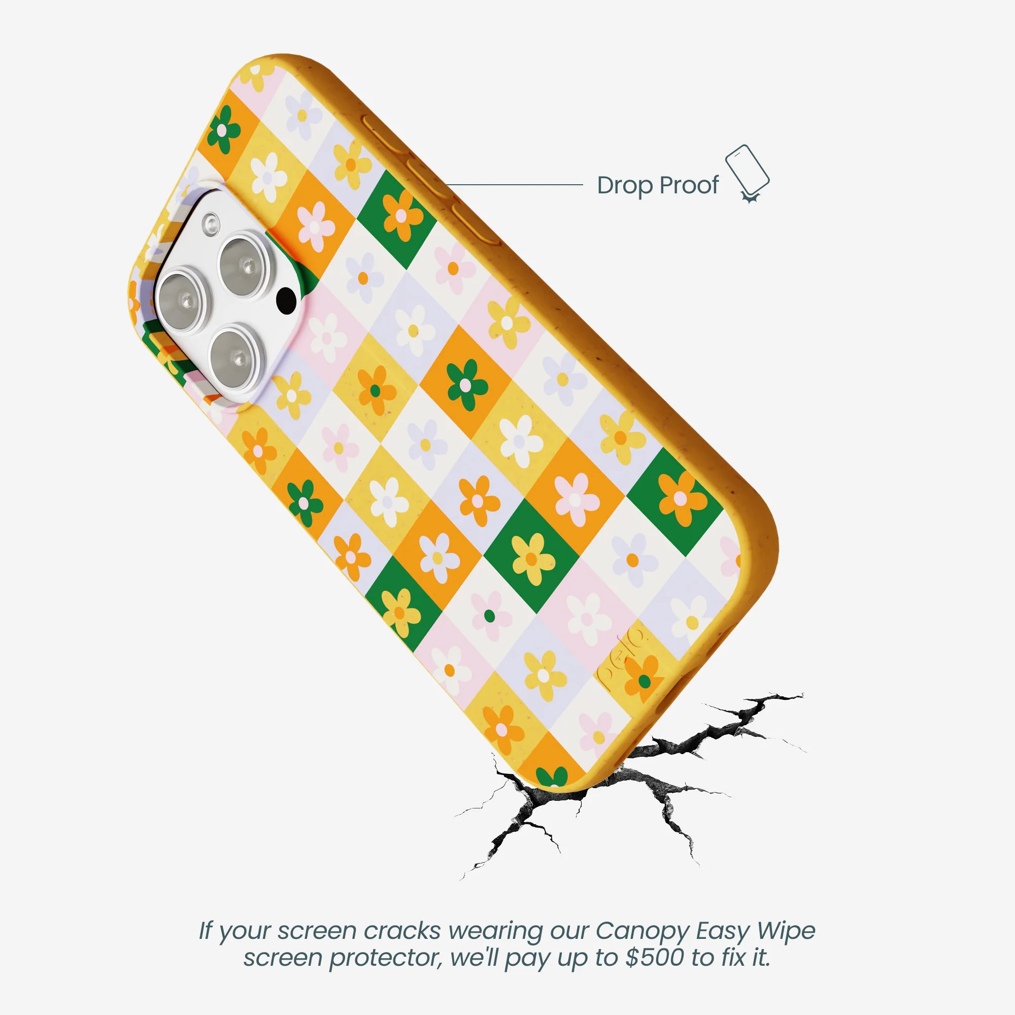 Honey Flower Tiles iPhone 16 Pro Max Case - Image 5