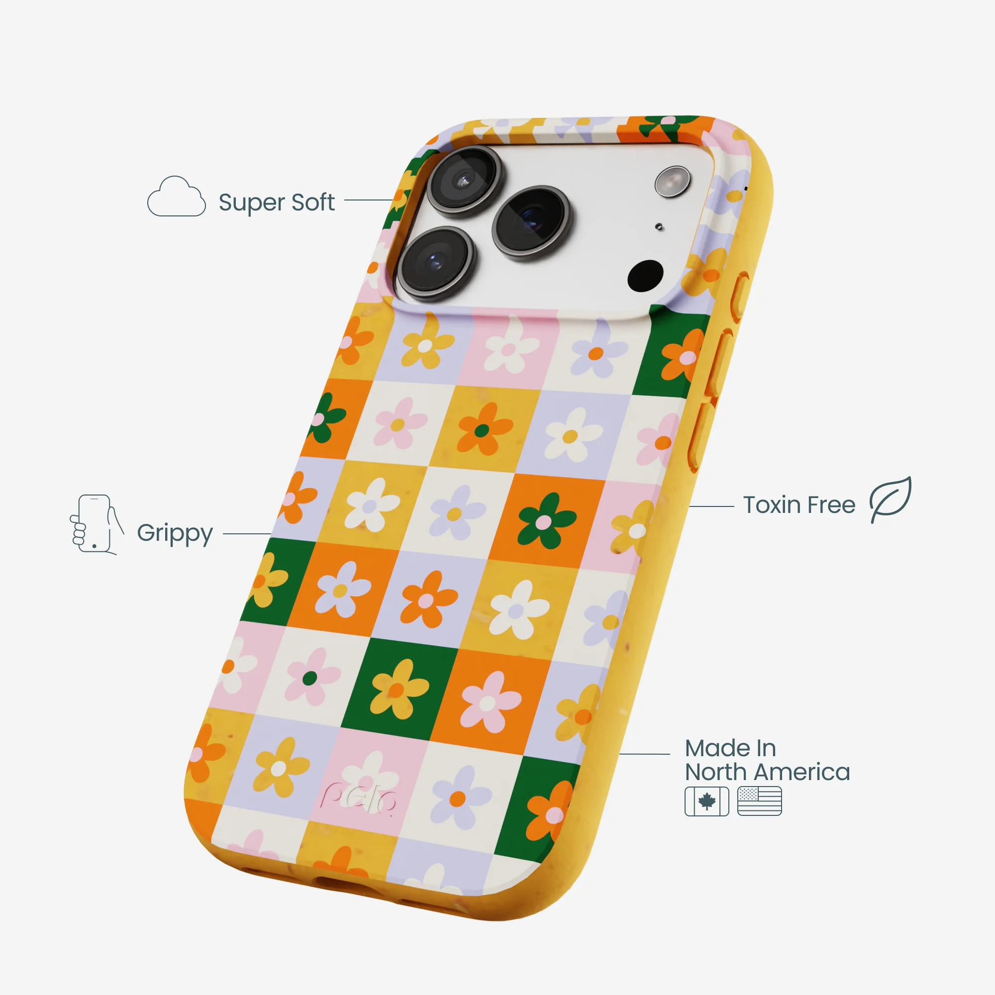 Honey Flower Tiles iPhone 17 Pro Case - Image 4
