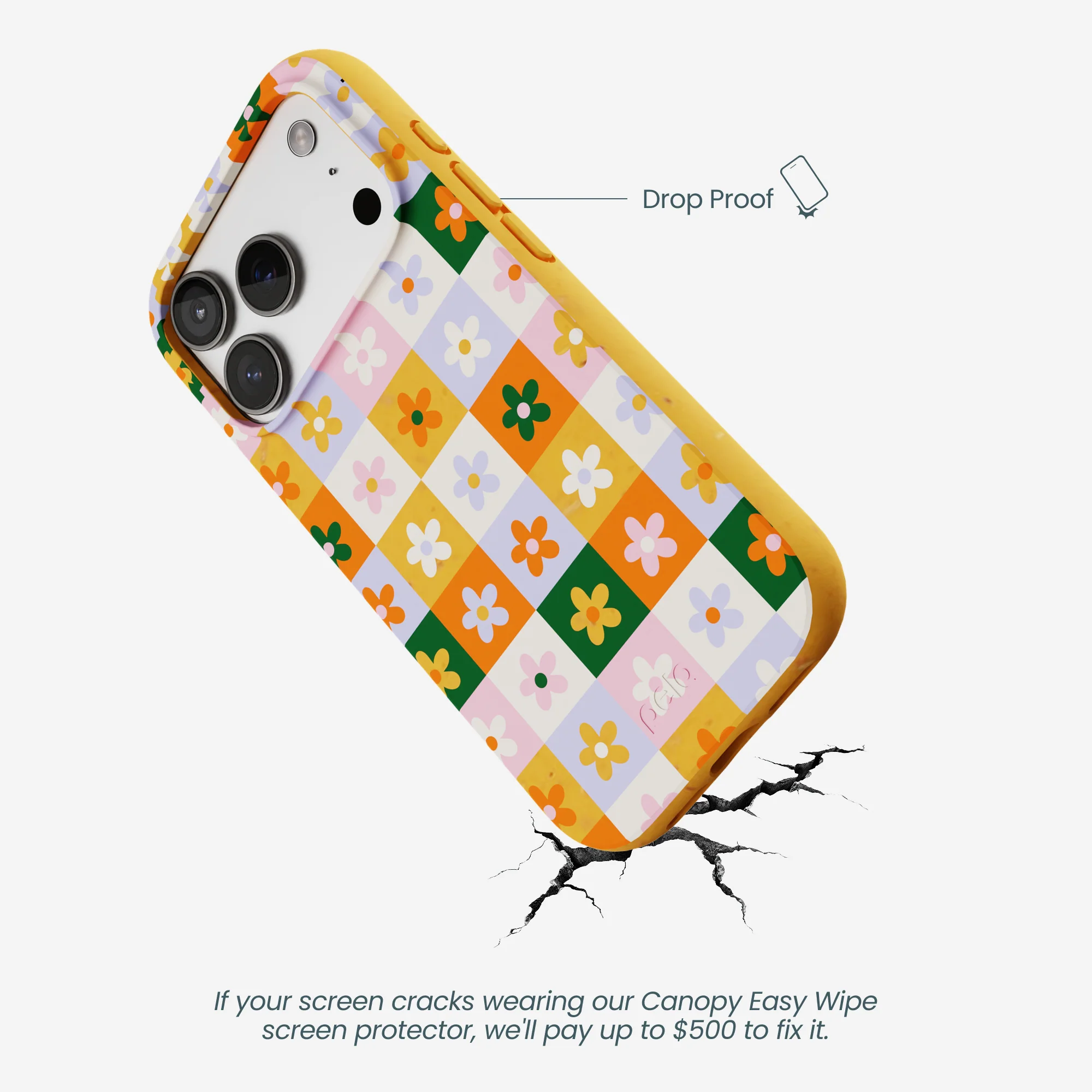 Honey Flower Tiles iPhone 17 Pro Case - Image 5